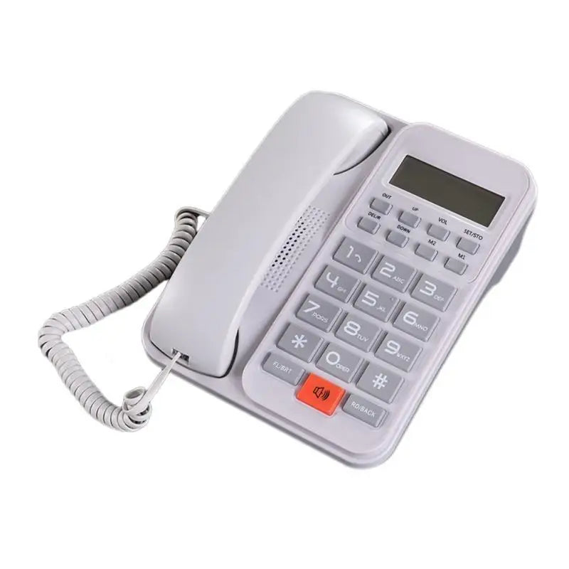 652F Landline Telephone Desktop Fixed Caller Front Desk Zpaxo White CN