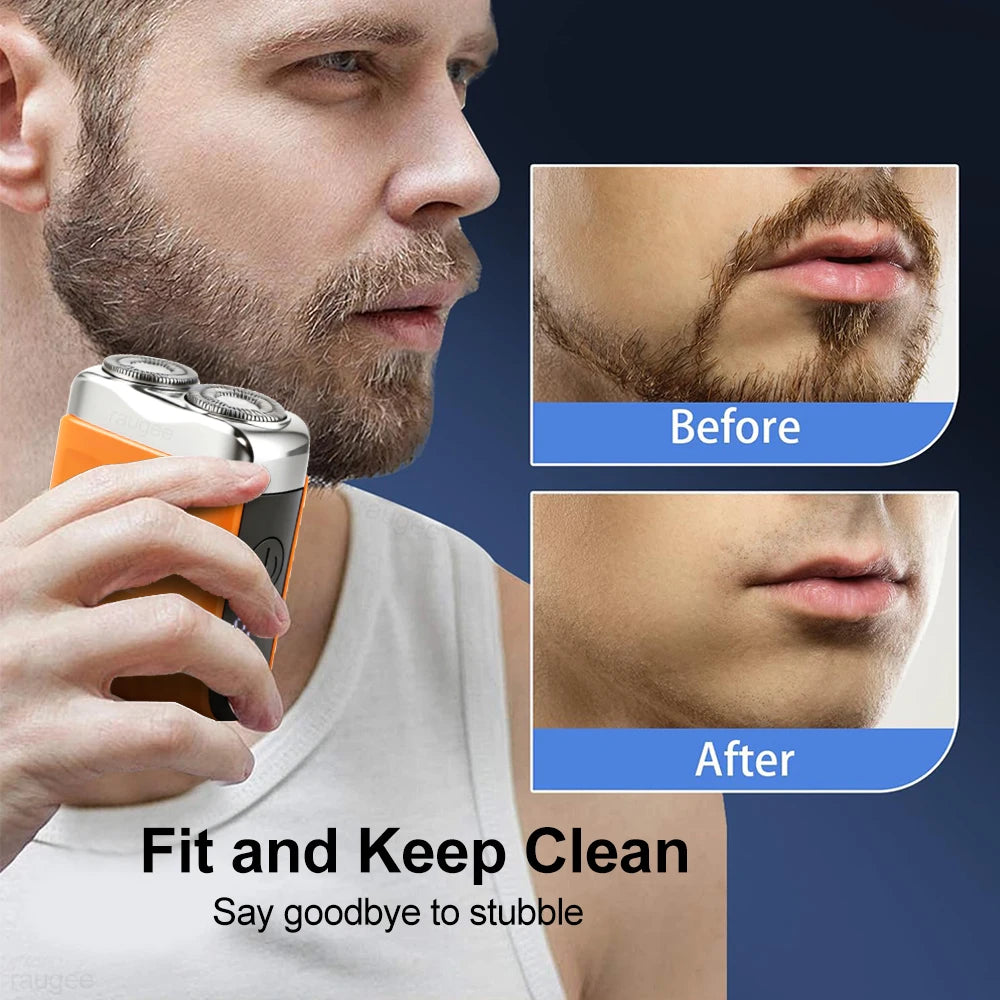 Mini Electric Shaver Men Wet Dry Facial Beard Trimmer Rechargeable