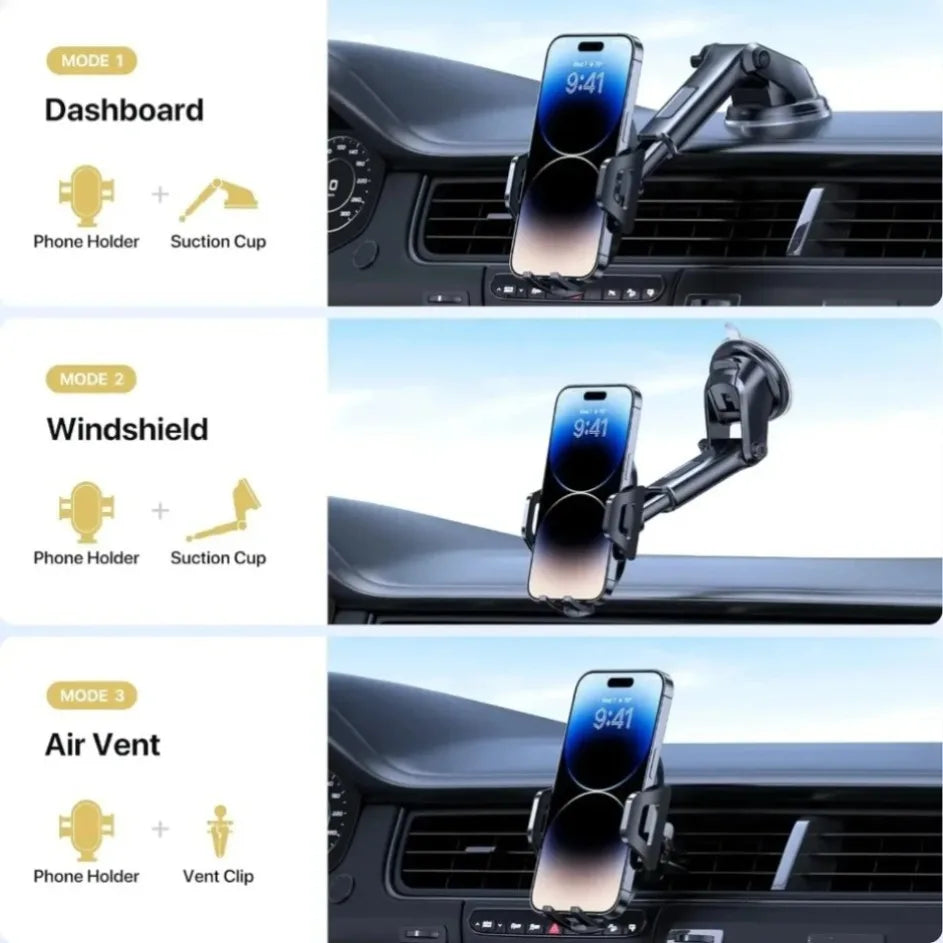 360° Windshield Car Phone Holder Car Dashboard Mobile Cell Support Bracket Universal Sucker for iPhone 17 16 15 Samsung Xiaomi Zpaxo