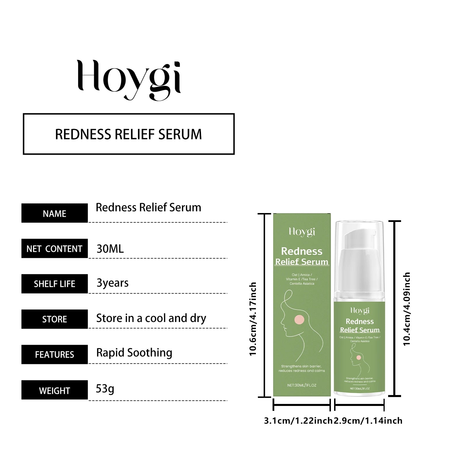 Hoygi Centella Asiatica Skincare Set – Cleanser, Cream & Serum Skincare Set Zpaxo Serum