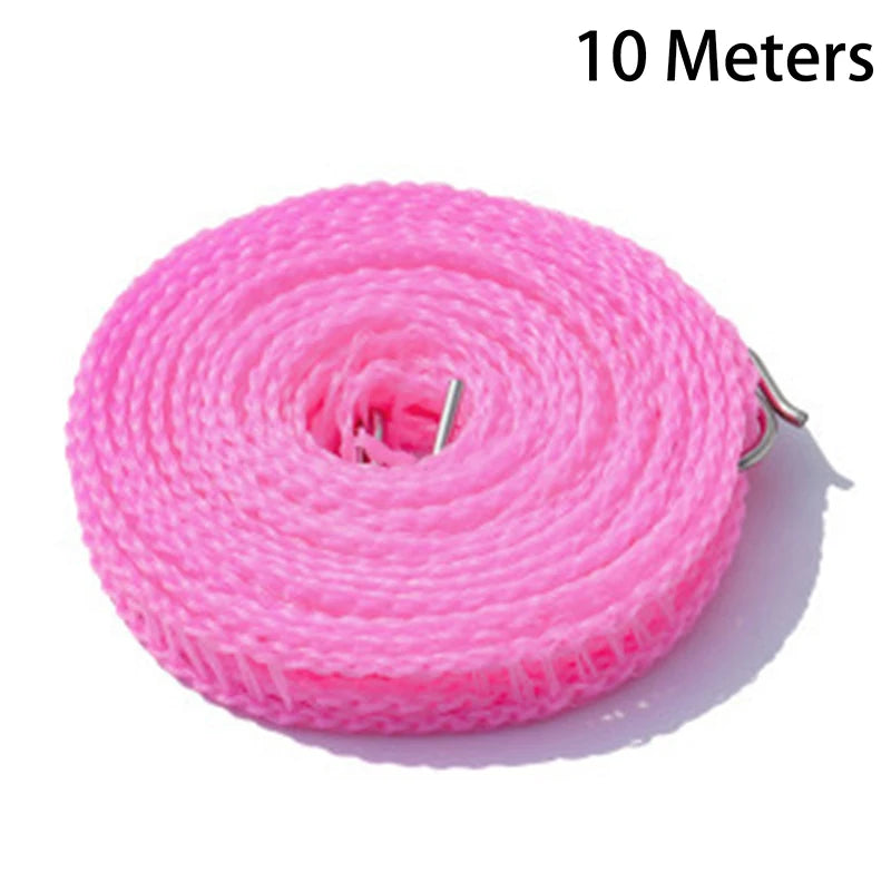 CM5 10M Portable Clothesline Anti-skid Windproof Outdoor Travel Zpaxo 10 Meters Pink