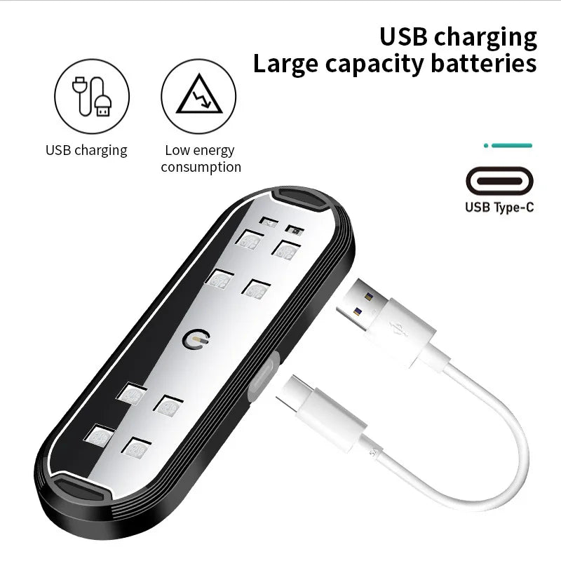 2Pcs Wireless RGB Car LED Door Lights with USB Magnetic Auto Ambient Lamp Welcome Projector and Door Sill Warning Puddle Light Zpaxo