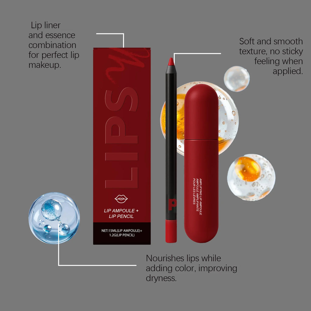 Nicotinamide Lip Serum & Lipliner Kit – Plump & Moisturize Lip Serum Kit Zpaxo