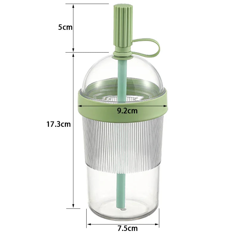 Hot Sale Smoking Coffee Cup, Portable Large Capacity Straw Cup, Outdoor Portable Straw Water Milk Tea Cup Zpaxo Transparent