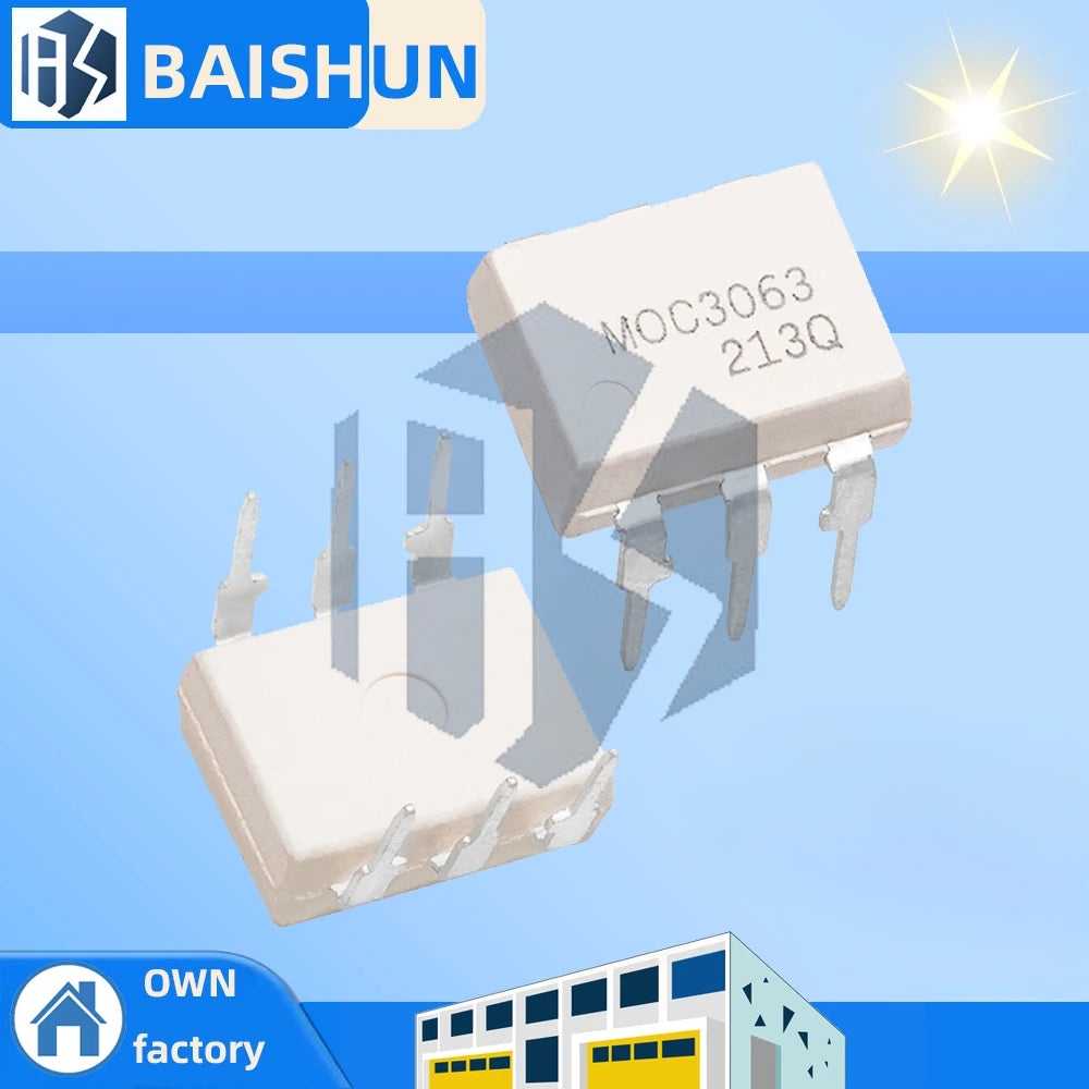 MOC3063 Optocoupler IC Chip DIP-6 Through-hole Electronics Projects Zpaxo Default Title
