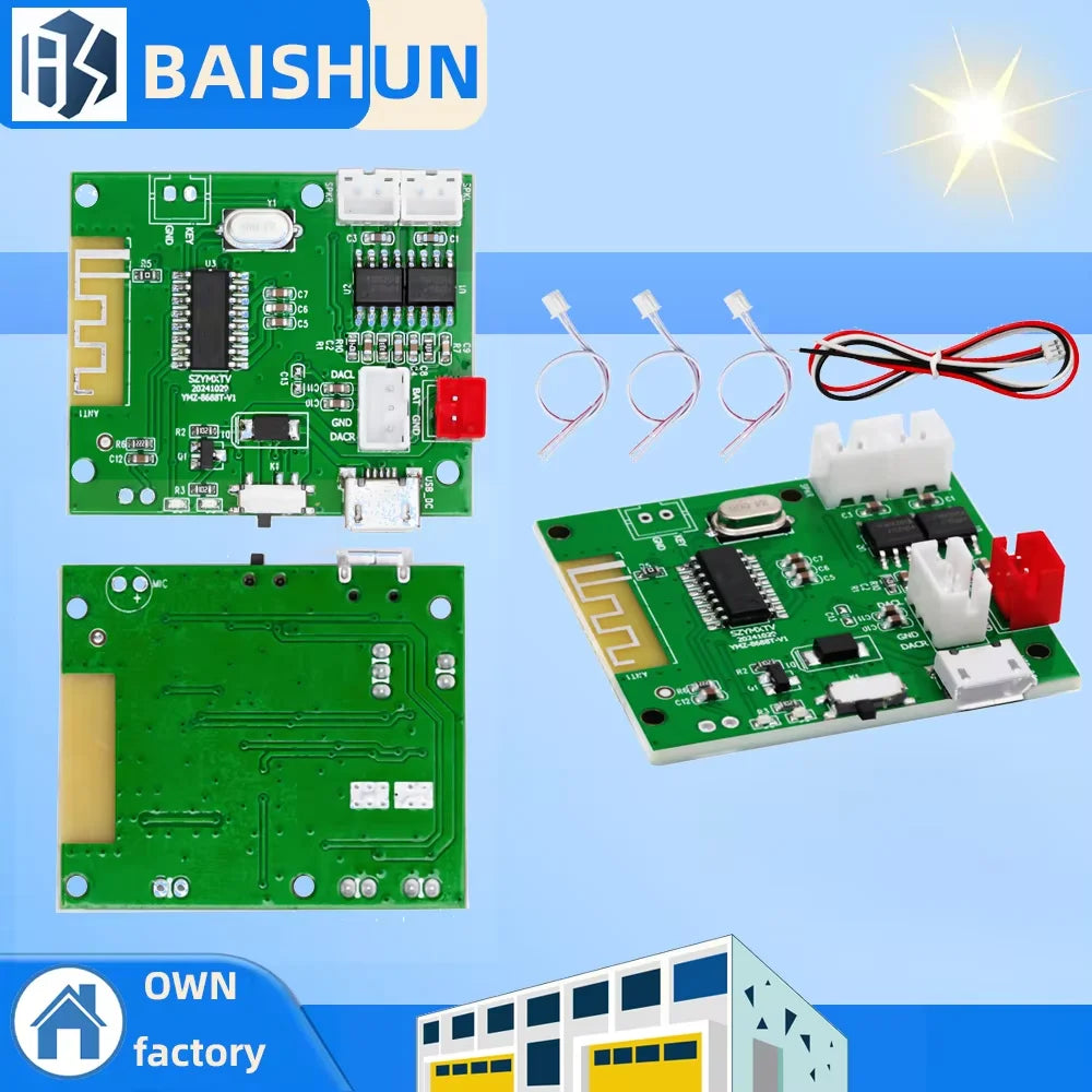 Bluetooth 5 3 TWS Stereo Amplifier Module 5W+5W 7V 5V Micro USB Mini Zpaxo