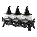 Witch Hat Jar Gothic Glass Vintage Lids Salt Pepper Seasoning