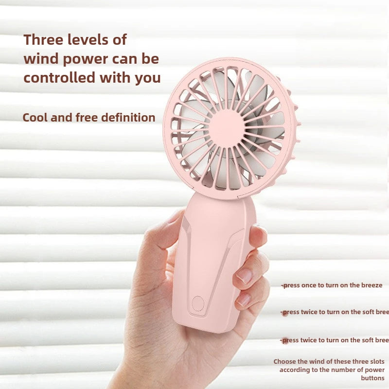 Portable Handheld Small Fan ABS Lightweight Cute Appearance USB Zpaxo