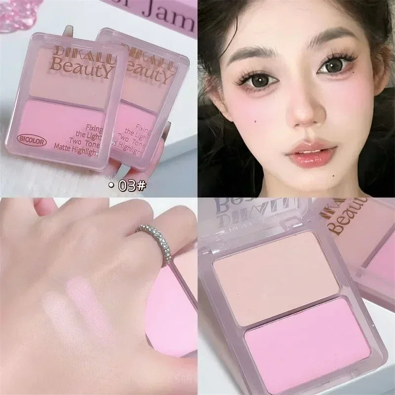 Two-tone Highlight Contour Palette Matte Highlighter High-gloss Nose
