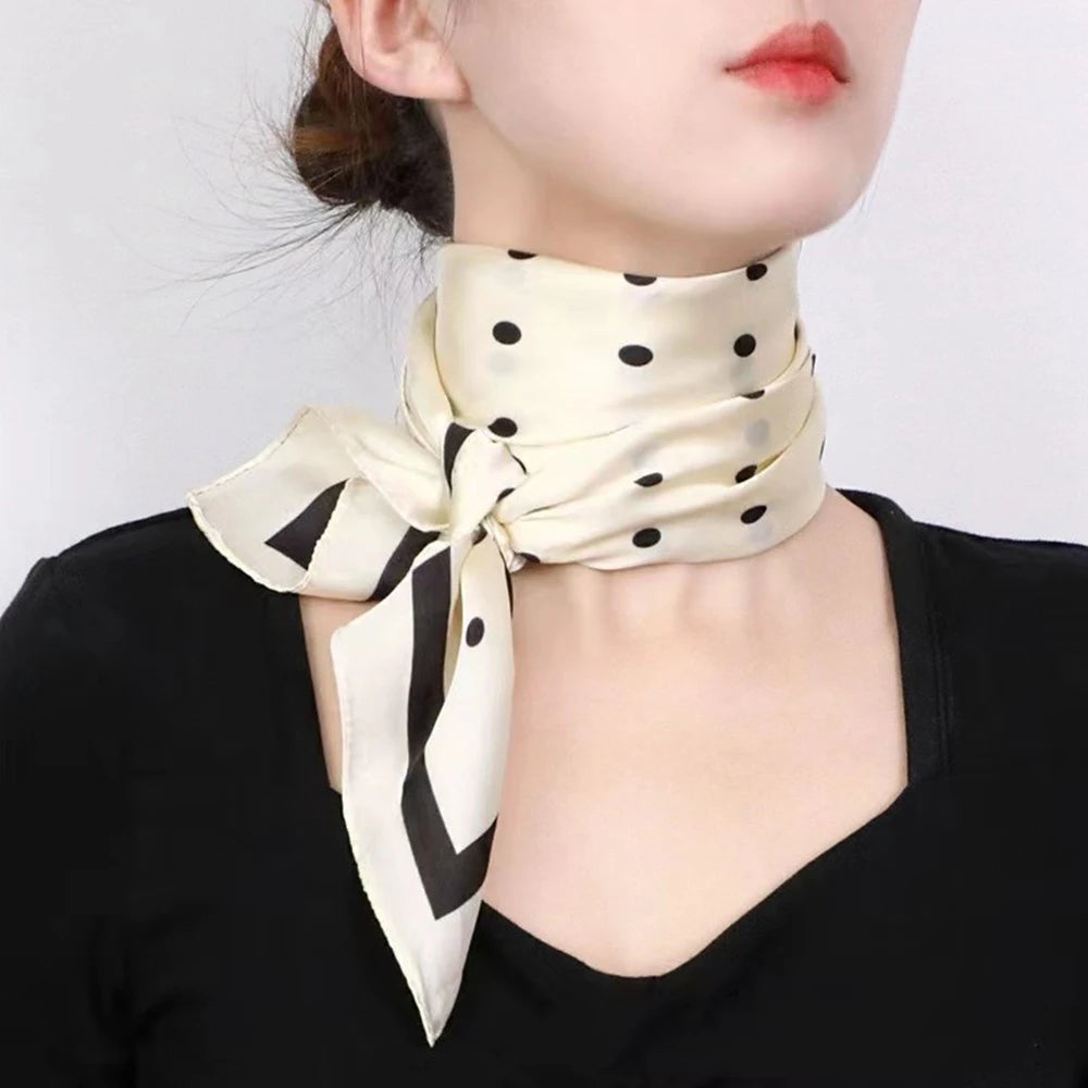 Fashion 70*70cm Hair Scarf Bohemia Style Floral Silk Scarf Sun Protection Female Foulard Square Scarf Women Zpaxo