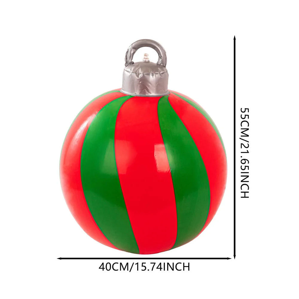 55cm Giant Inflatable Christmas Ball – PVC Xmas Ornament Decor