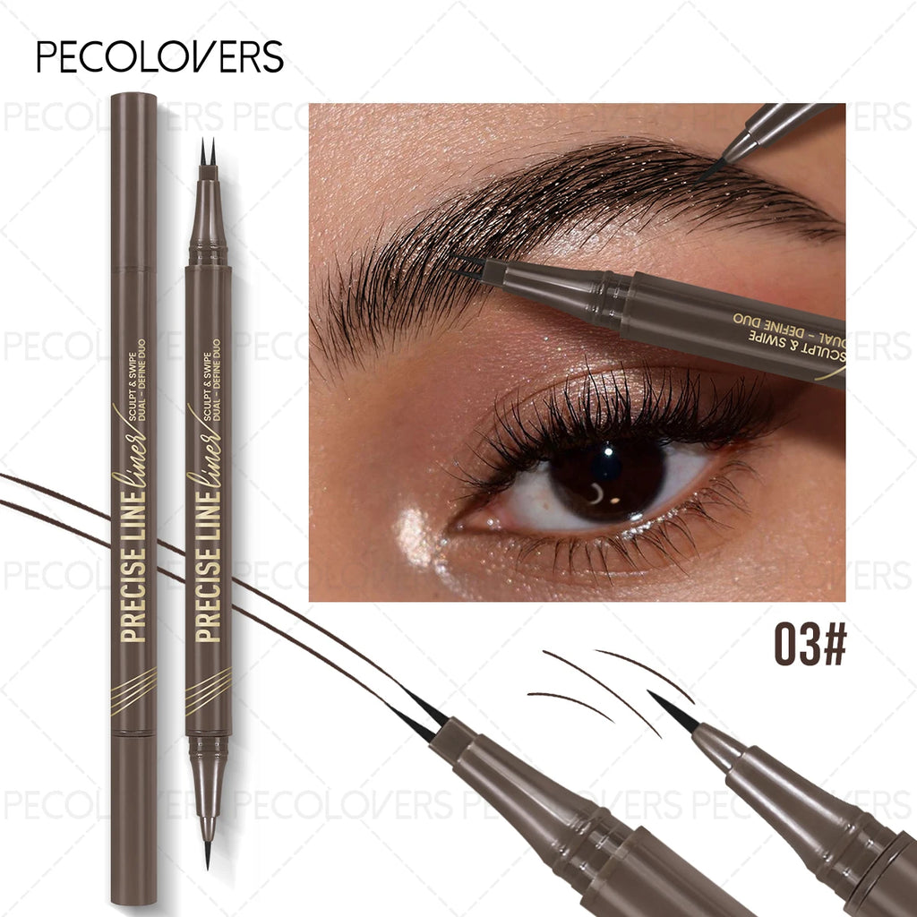 1PC Double-Ended Waterproof Eyebrow Pencil - Non-Fading, Precise Application for Long-Lasting Brow Makeup Zpaxo 03