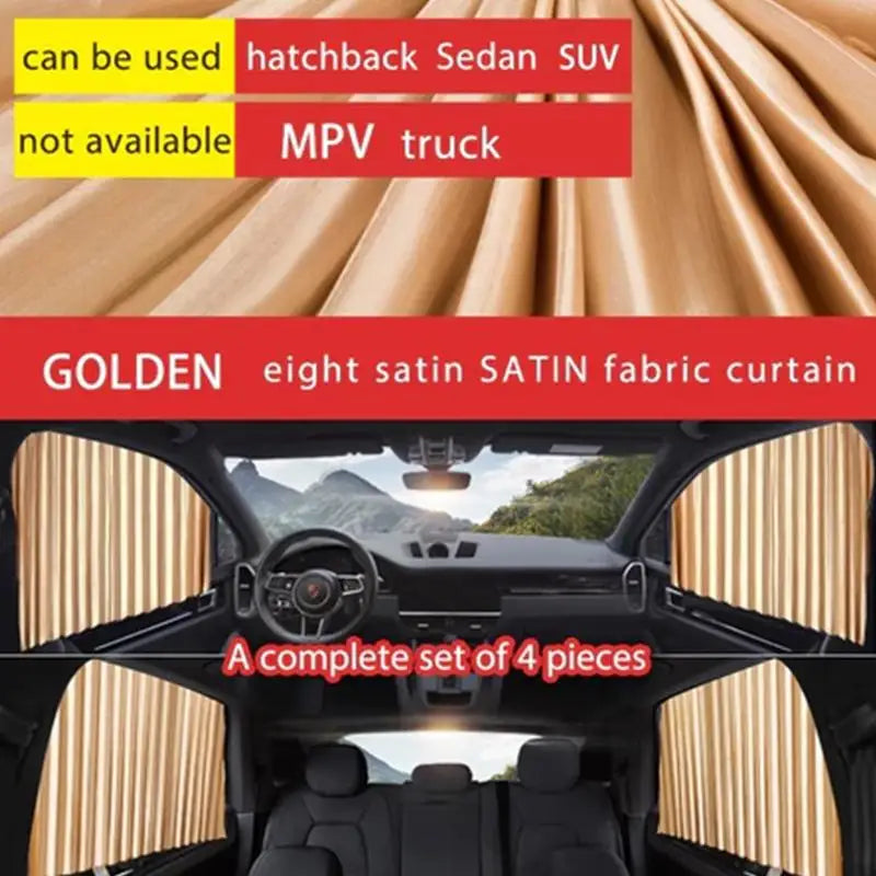 Magnetic Curtain Protectors Side Window Sunshades UV Protection