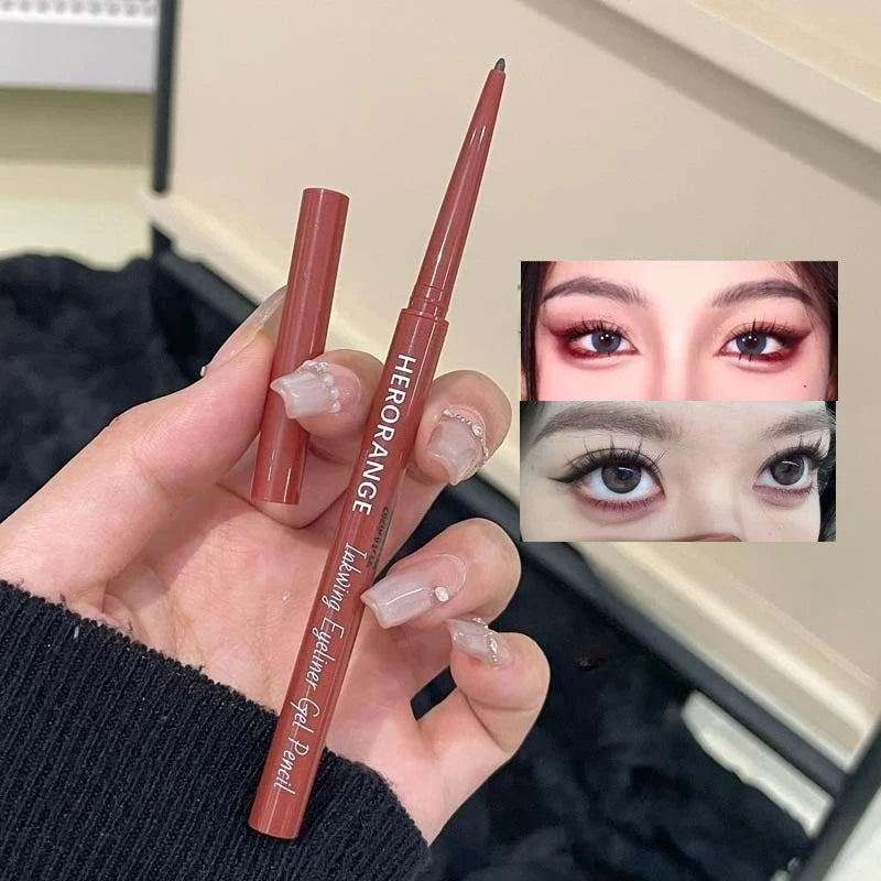 12 Colors Eyeliner Pencil Wine Red Waterproof Lasting Matte Brown Eyeshadow Contour Stick High Pigment Lying Silkworm Eye Makeup Zpaxo