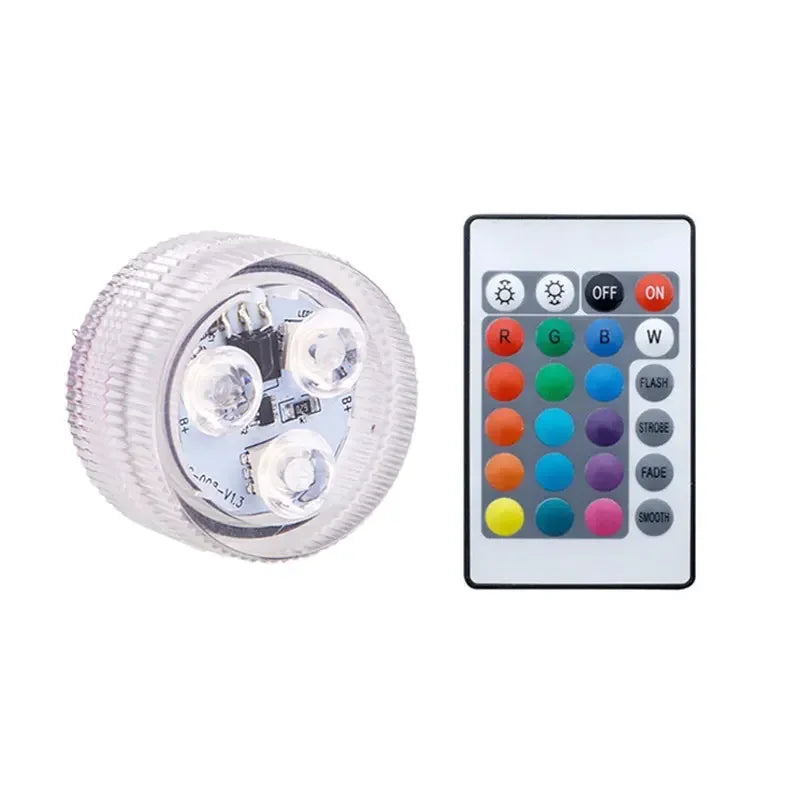 Outdoor RGB Underwater Light 16 Colors Submersible LED Pool Remote Zpaxo 1 controller 1 Lamp