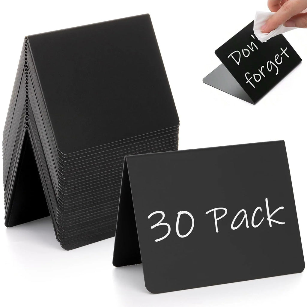 10/20Pcs Mini Chalkboard Signs Rewritable Message Board Seat Cards Food Labels for Retail Display Special Events Party Buffet Zpaxo