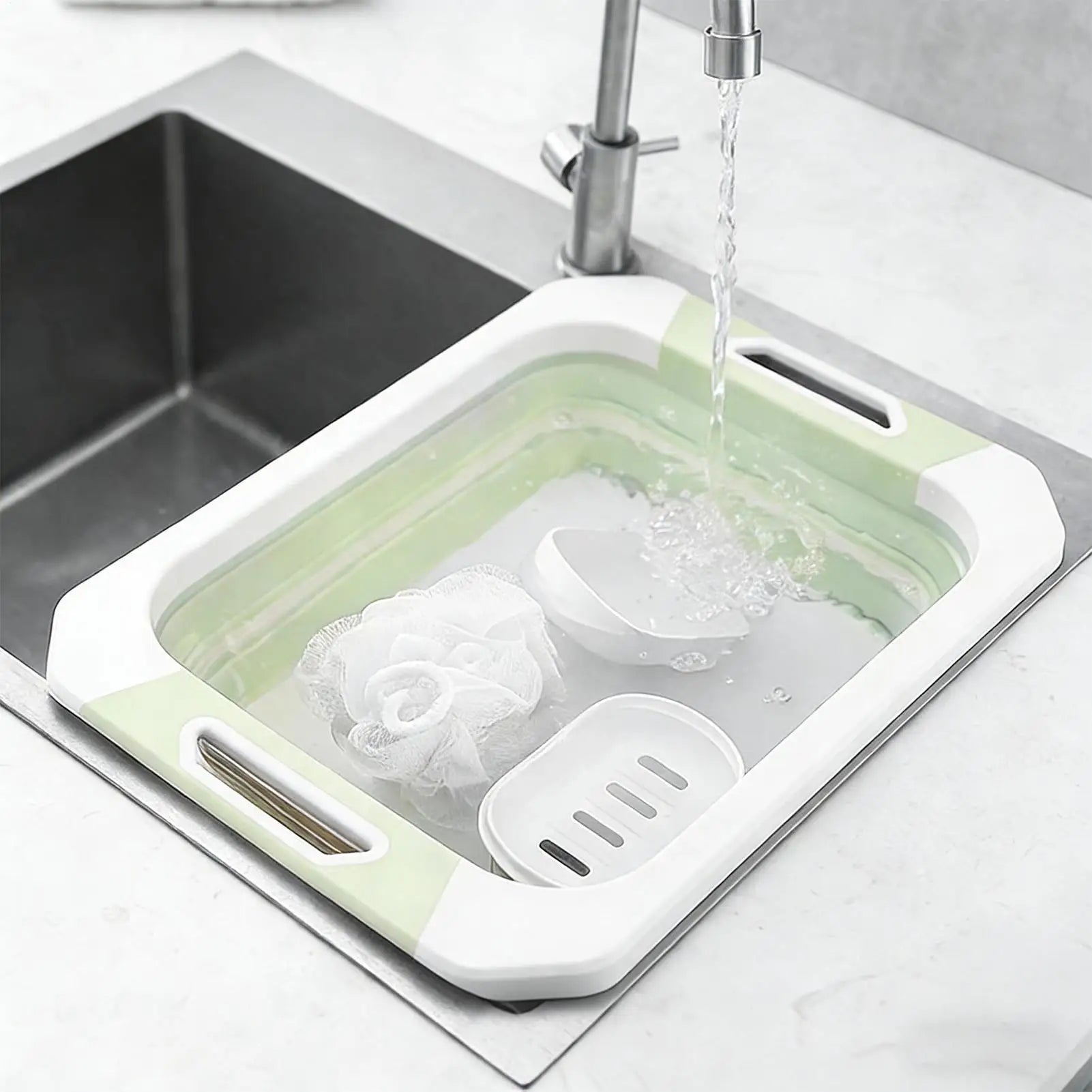 Foldable Cutting Board Compact Multipurpose Bin Foldable Cutting Board Basin for Meat Fruit Vegetables BBQ Picnic Backyard Beach Zpaxo