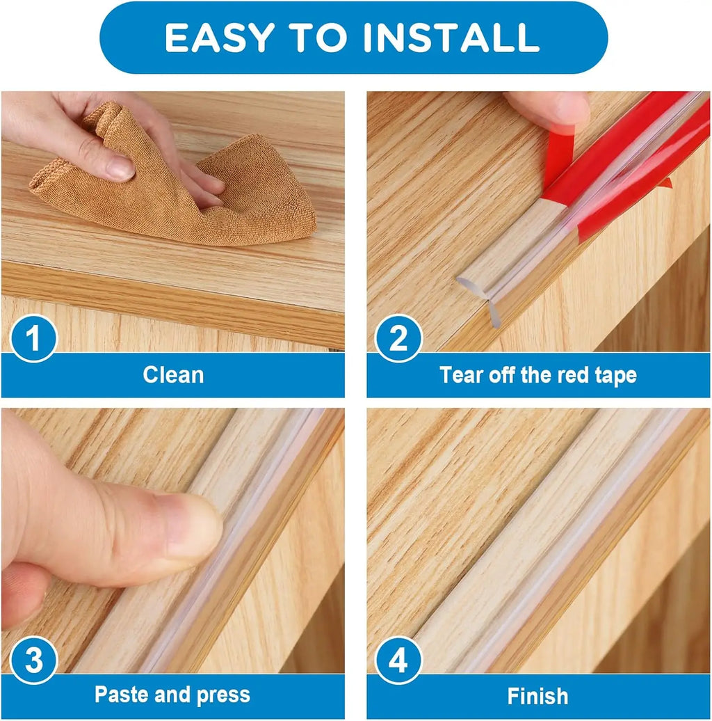 Transparent Silicone Corner Protectors – Adhesive Edge Guards