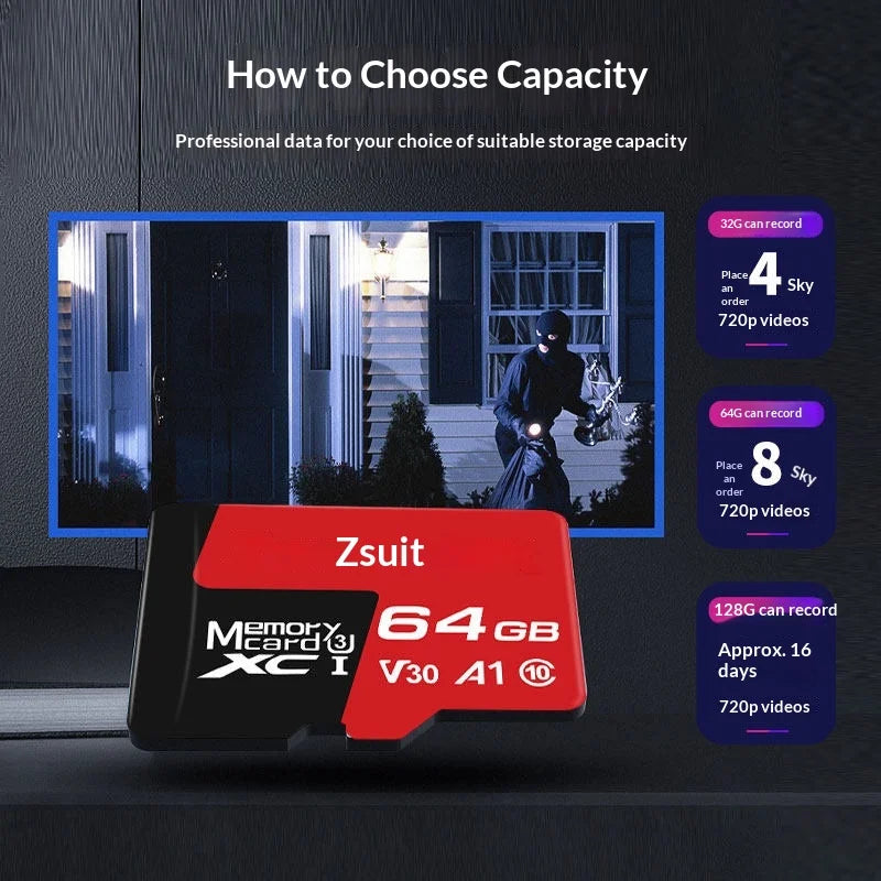 High-speed and Large-capacity Tf Memory Card Mobile Phone Monitoring Car Driving Recorder Universal Memory Card Zpaxo