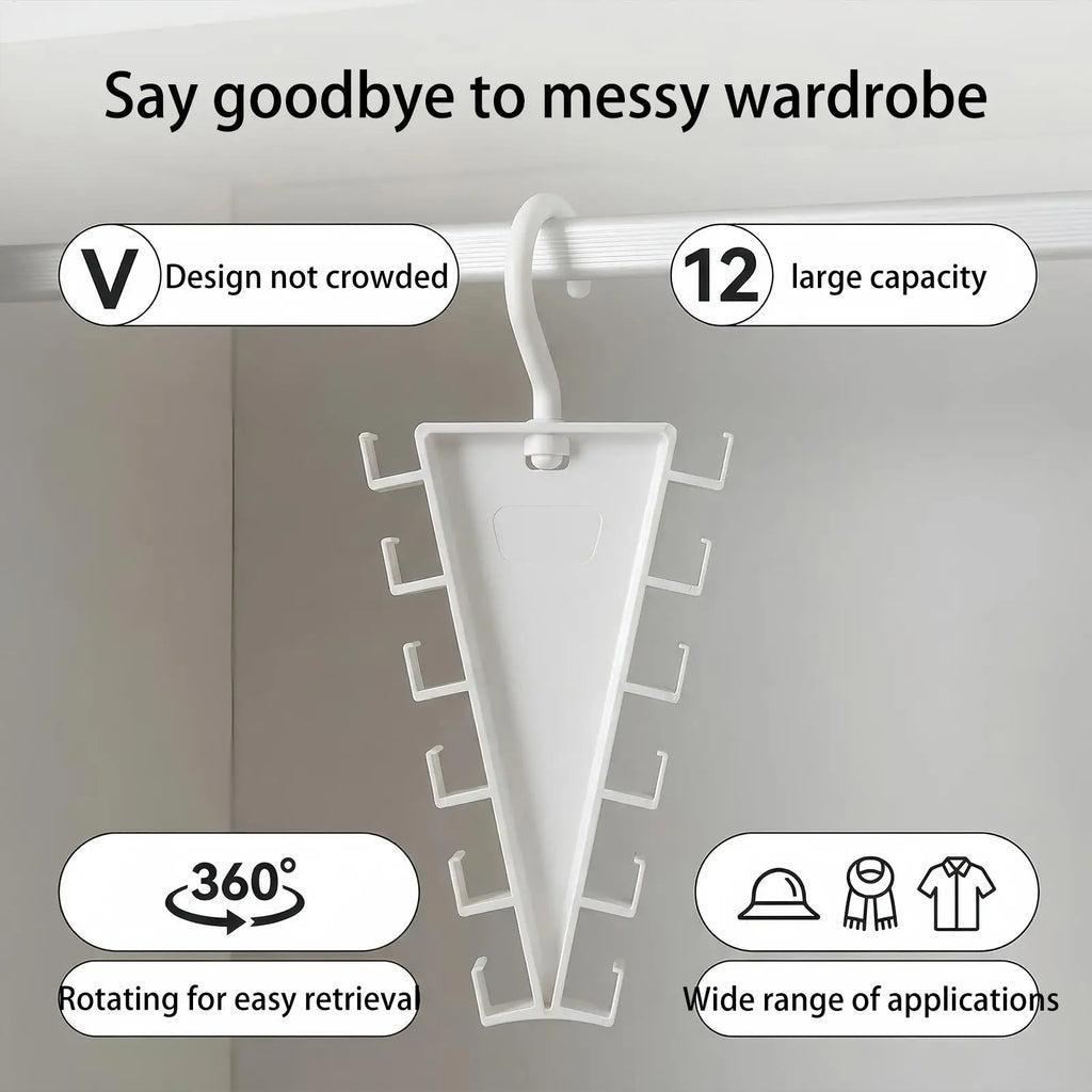 Space Saving V Shape Hangers Non Slip Multi Hook Closet Organizer