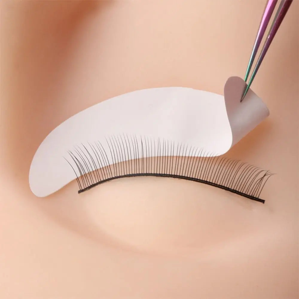 Salon Eyelash Extension Patches Natural Eye Lashes White Under Gel Zpaxo