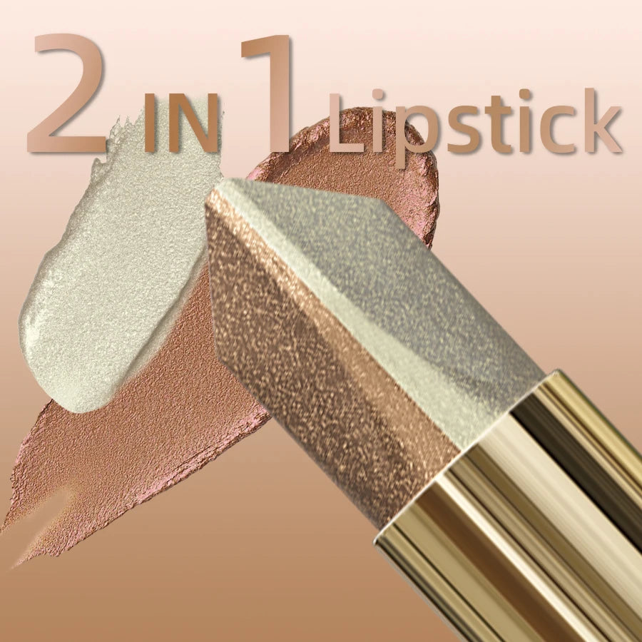 Two Eye Shadow Stick Shimmer Glitter Brown Dimensional Natural