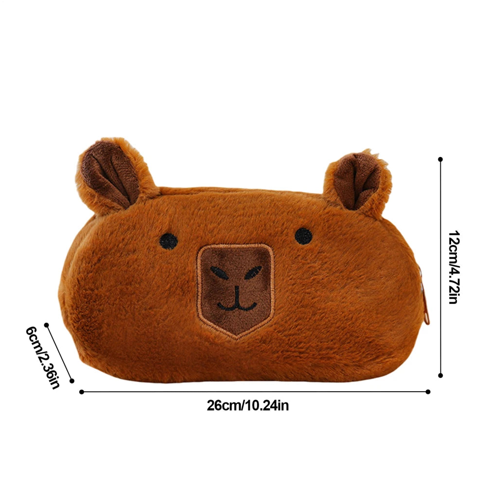 Cute Capybara Pencil Case – Large Capacity Kids Plush Pen Bag Kids Pencil Case Zpaxo 03
