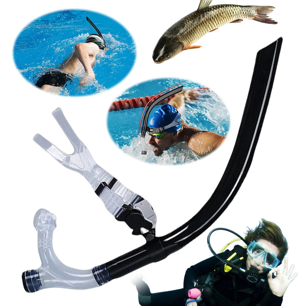 Diving Training Mouthpiece Comfortable Swim Snorkel Front Head