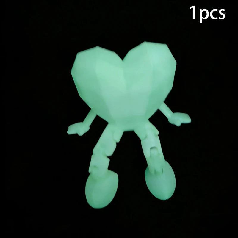 For Home Creative Valentine Love Gift Happy Valentine's Day Party Decor 2026 Valentine's Day Heart Joint Miniature Figurine Doll Zpaxo Luminous 1pcs