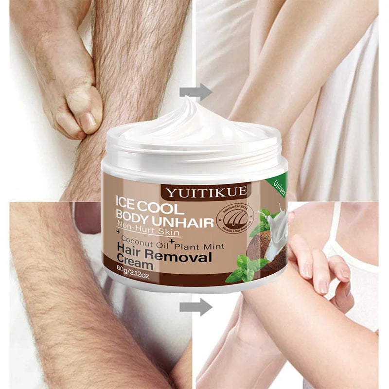 YUITIKUE Ice Cool Mint Hair Removal Cream – Smooth Skin Hair Removal Cream Zpaxo