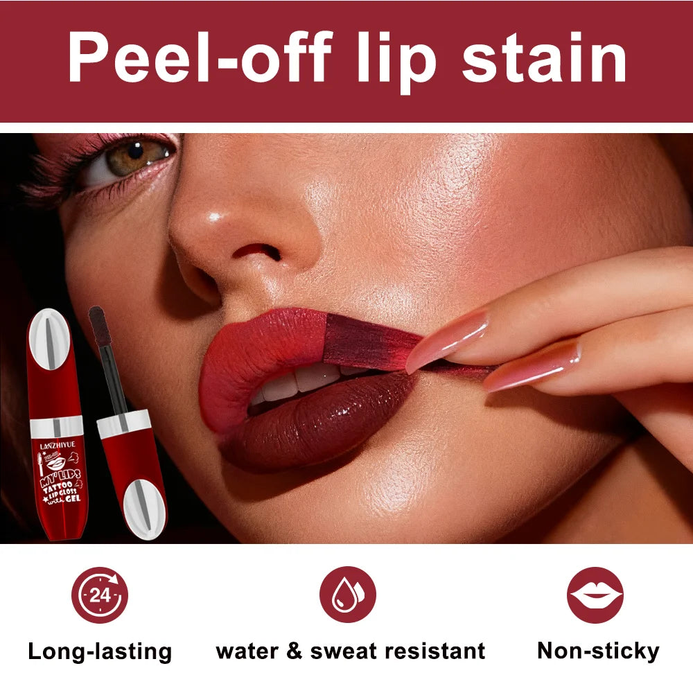 Tearable Lip Gloss Waterproof Long-lasting Non Stick Smudging