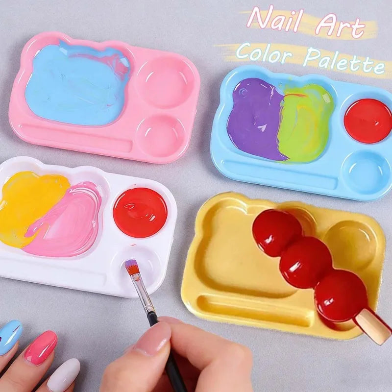 Cartoon Palette Nail Art Mixing Drawing Gel Polish Painting Board Zpaxo