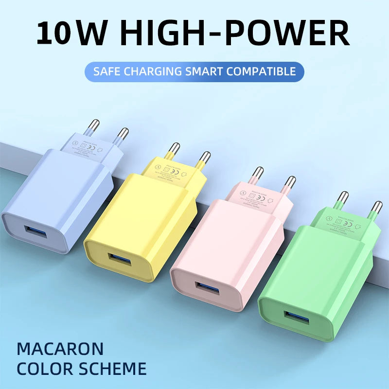 5V 2A USB Wall Charger 10W – EU/US Plug, iPhone & Android USB Wall Charger Zpaxo