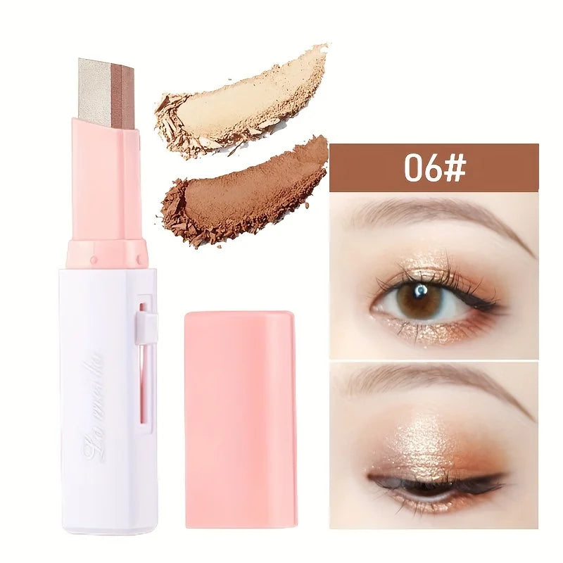 2 In 1 Pearly Highlighter Eyeshadow Stick Makeup Waterproof Long Lasting Glitter Eyeshadow Eyeliner Stick Eyes Makeup Cosmetics Zpaxo 06