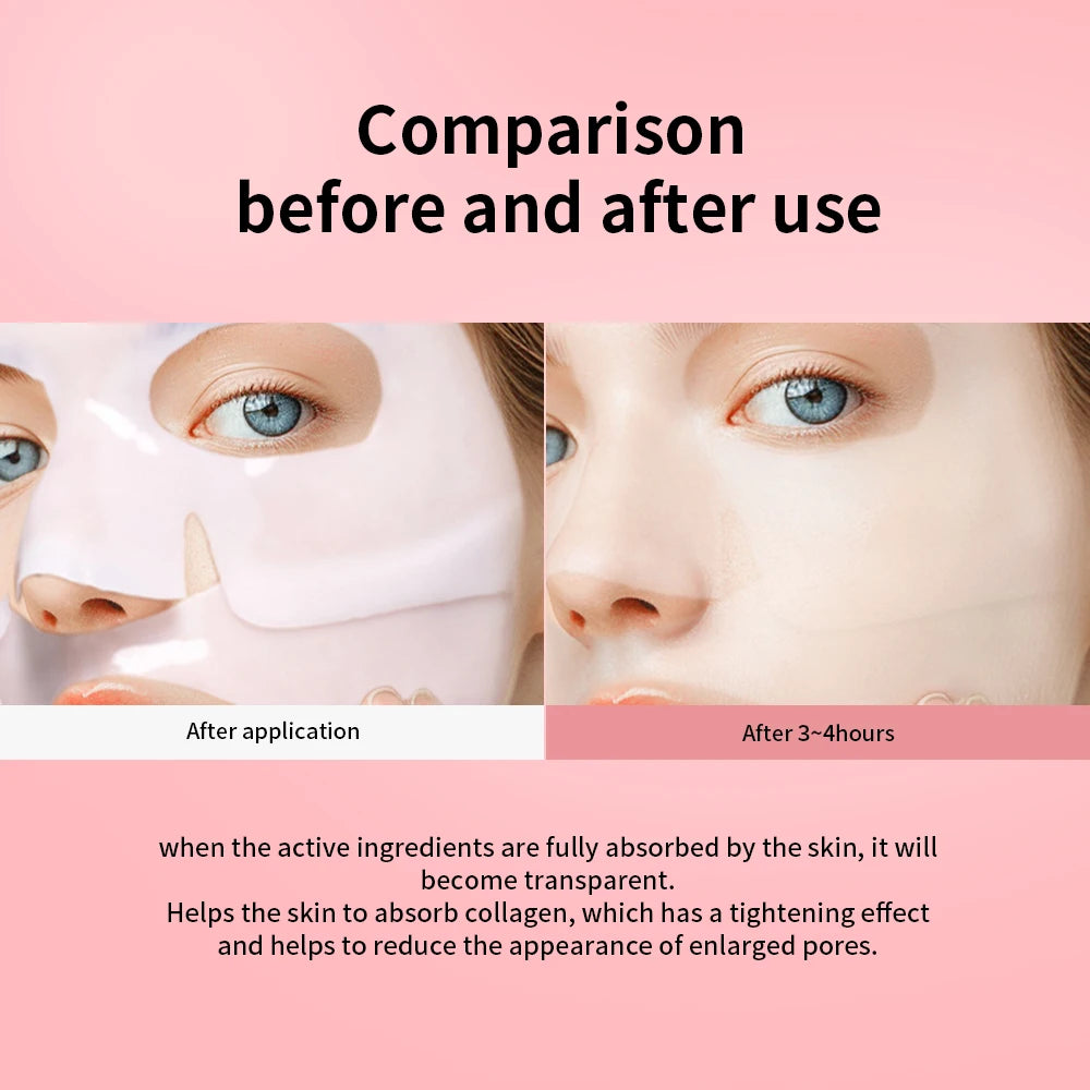 12pcs Bio-Collagen Real Deep Mask Elasticity Improvement Brighten Skin Pore Minimizing Firming Radiance Anti-Aging Skincare Zpaxo