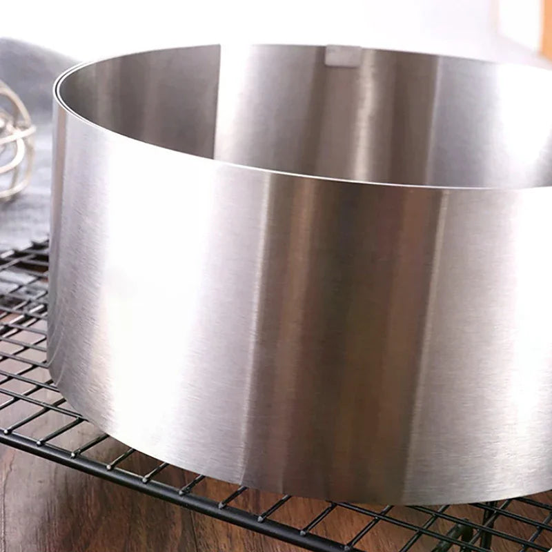 Reusable Baking Tool 6-8cm Adjustable Telescopic Mousse Ring Circle Mold Rustproof With Scale Round Cake Rings Stainless Steel Zpaxo
