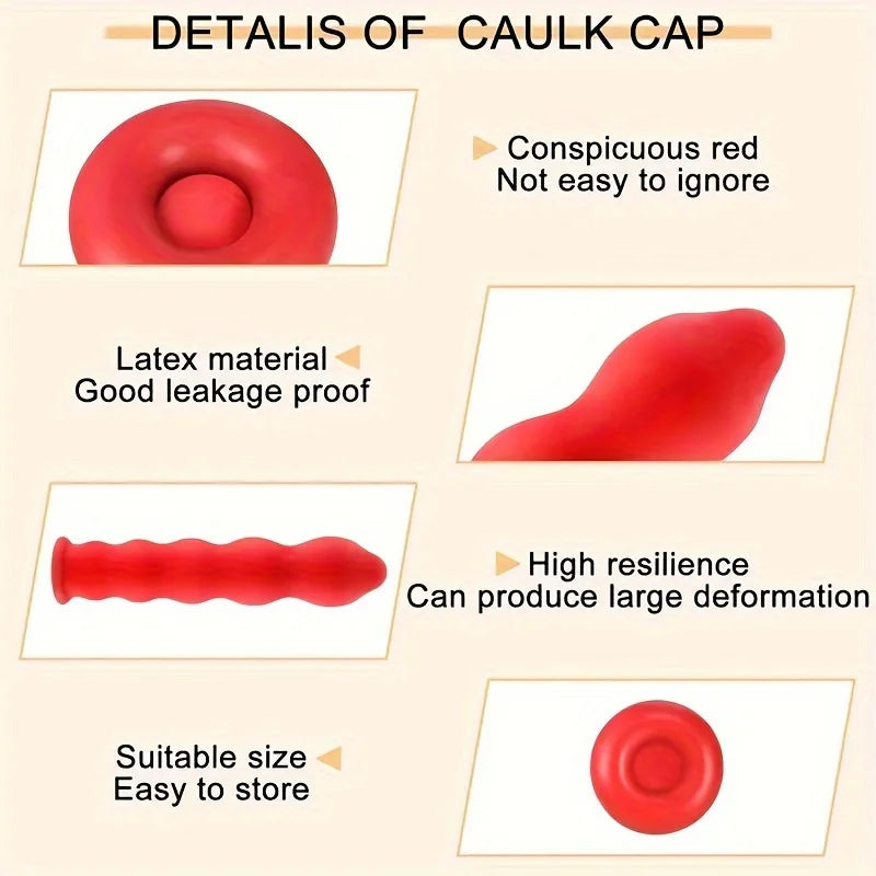 10pcs Caulk Caps Caulking Saver Tube Sealer Glue Sealing Protector For Latex Nozzle Silicone Nozzles Tips Leak-Proof Tools Zpaxo