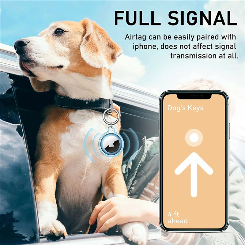For Apple Airtag Case Transparent Waterproof TPU Cover With Anti-lost Keychain For Airtag Case Luggage Backpack Protective Cover Zpaxo