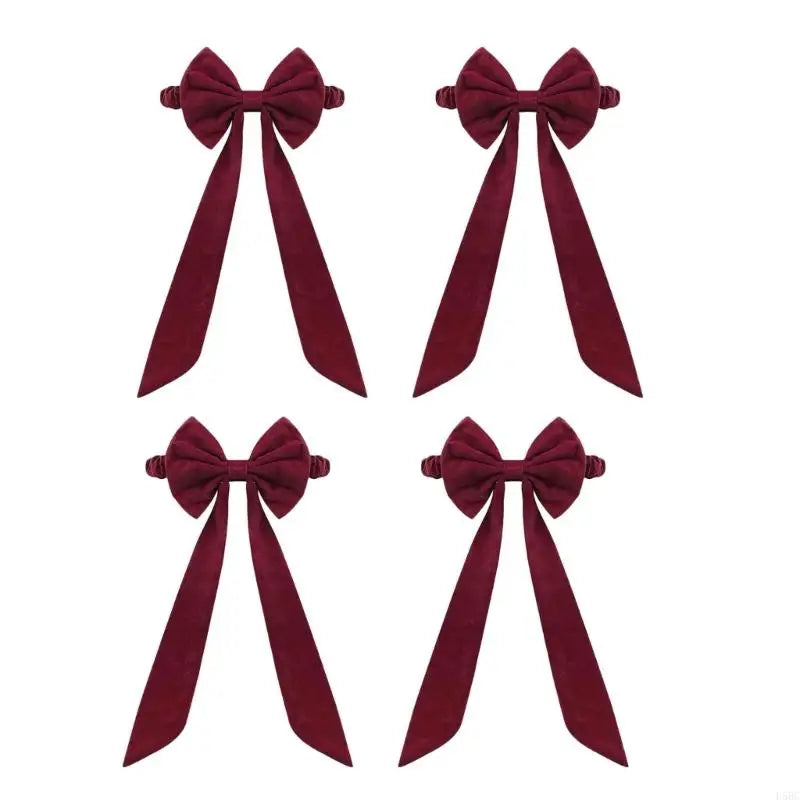 Elegant Chair Bows Tie Elastic Band Sashes Christmas Decoration