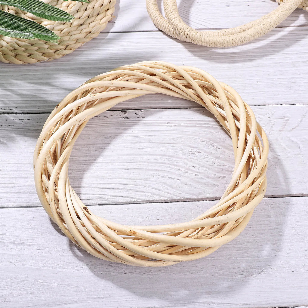 Hand-woven Natural Rattan Grapevine Wreath DIY Base Christmas Wedding