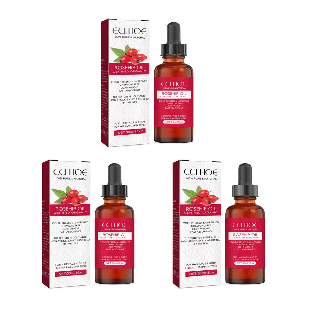 EELHOE Rosehip Facial Oil – Anti-Aging, Firming & Moisturizing Facial Essential Oil Zpaxo 3 x 30ml Boxed