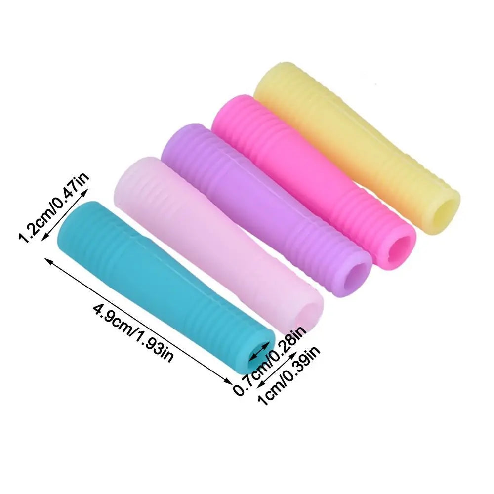 10PCS Silicone Dead Skin Scissors Cover Spiral Tube Cover Protector Nipper Protective Cap Dead Skin Scissors Sleeve Nail Care Zpaxo