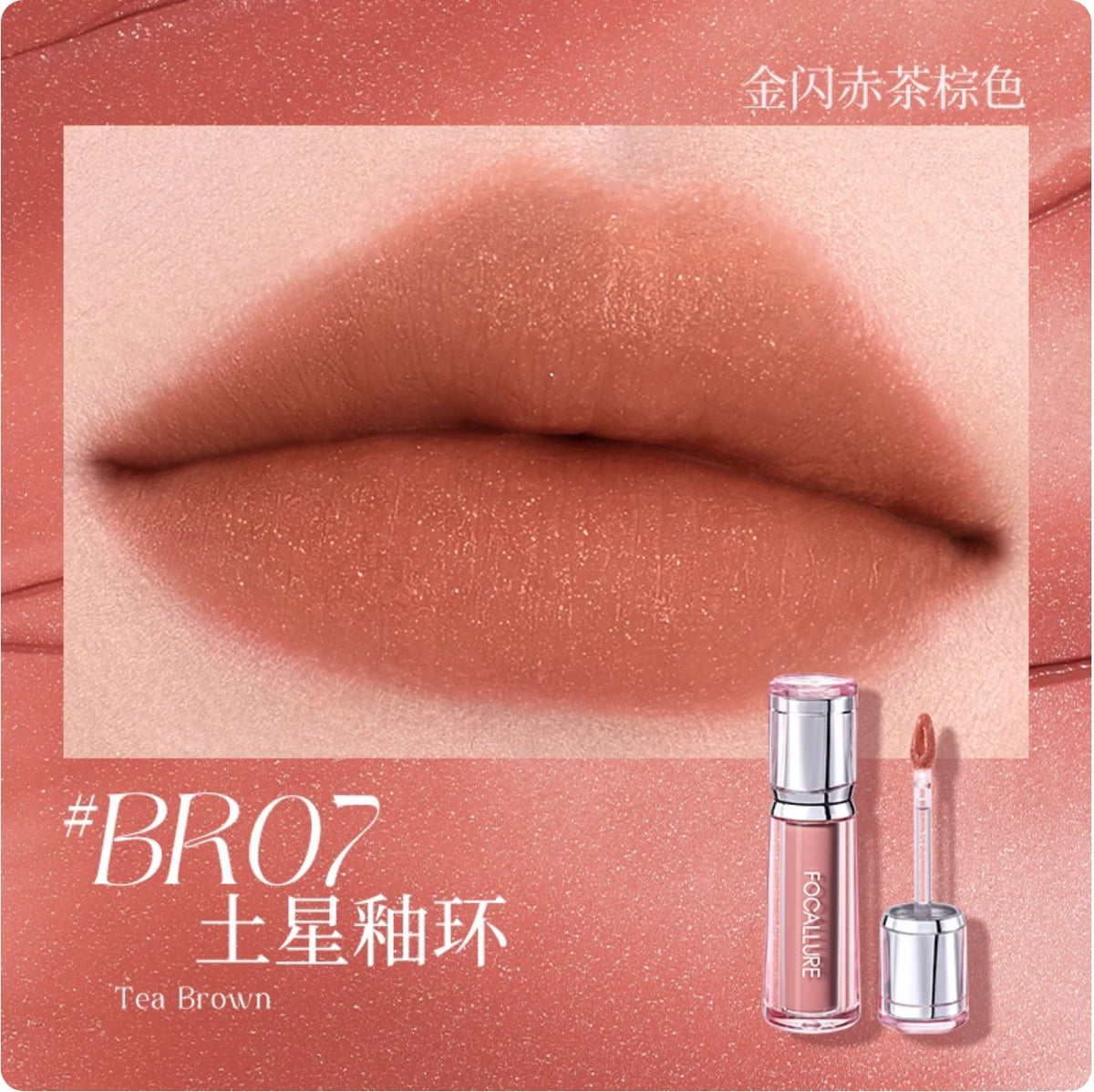 FOCALLURE Soft Matte Tint Liquid Lipstick Lipgloss Waterproof Zpaxo BR07
