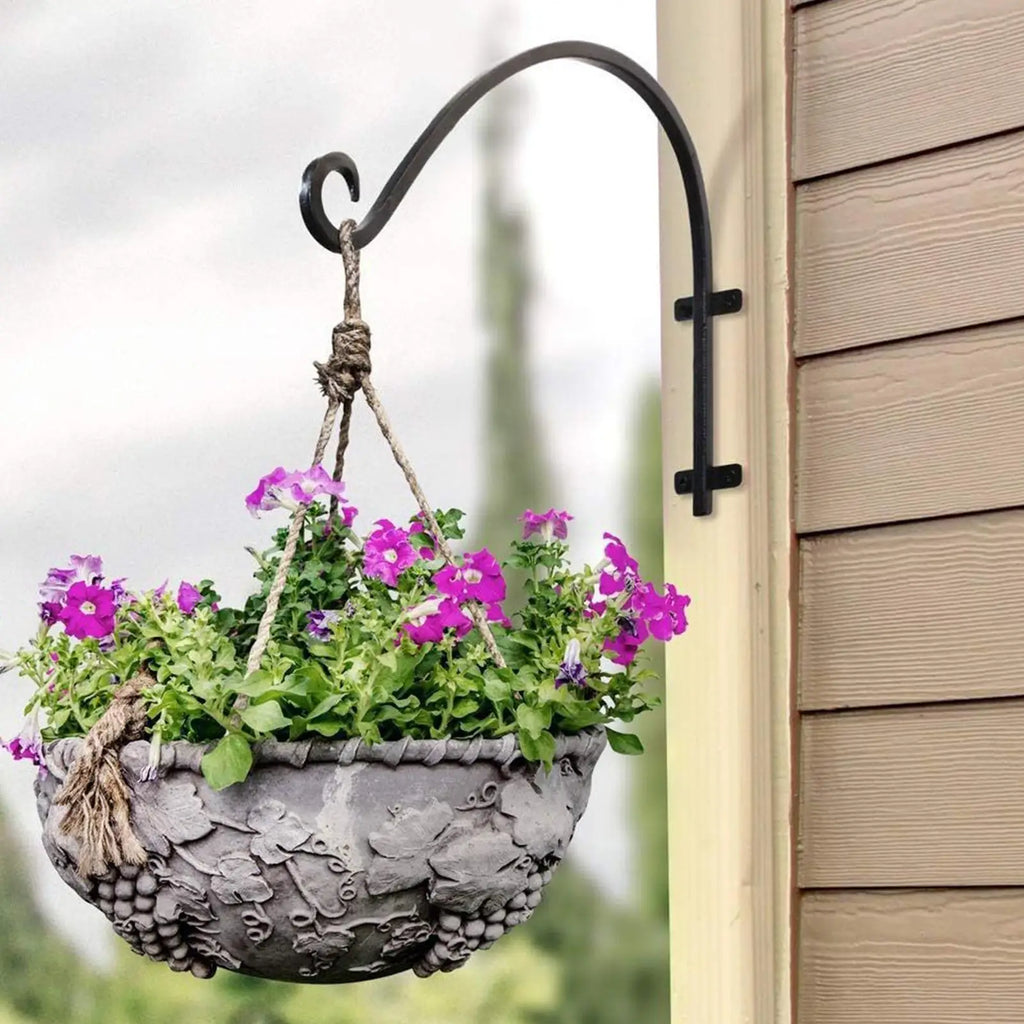 Plant Pot Hanger Heavy Duty Square Steel Wall Mount Flower Hook
