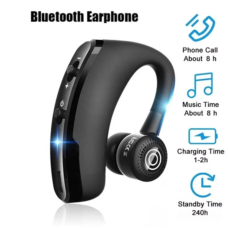 Wireless Bluetooth 5.0 Headphone Business Long Standby Voice Control Ear Hook Music Sports Headset With HD Mic For iPhone Xiaomi Zpaxo