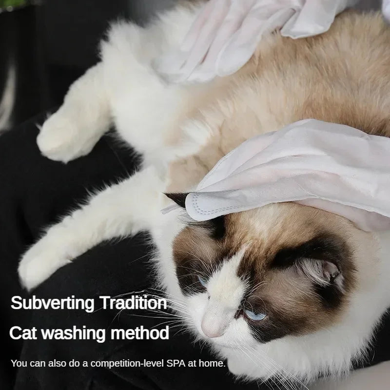 6-Pack No-Rinse Pet Grooming Gloves for Cats & Dogs