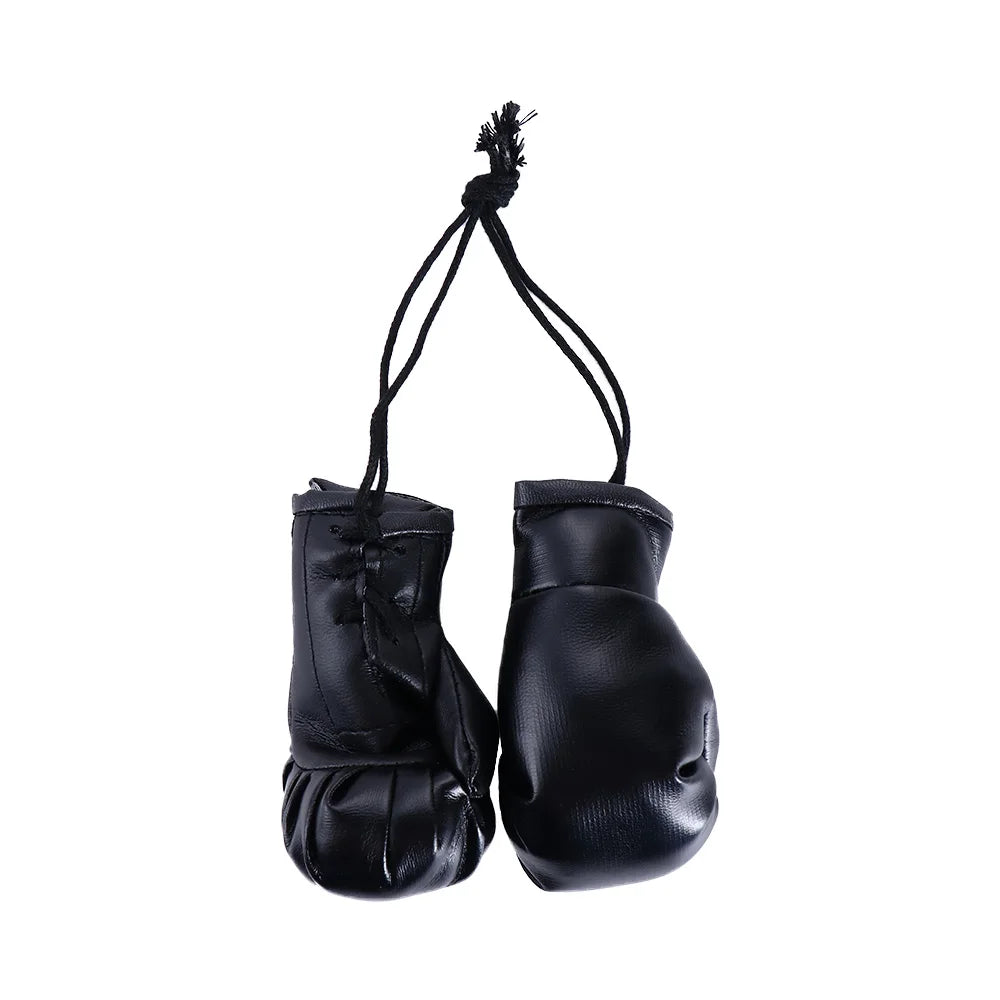 Ornaments Car Pendant Leather Miniature Punching Gloves Boxing Mini Zpaxo Black