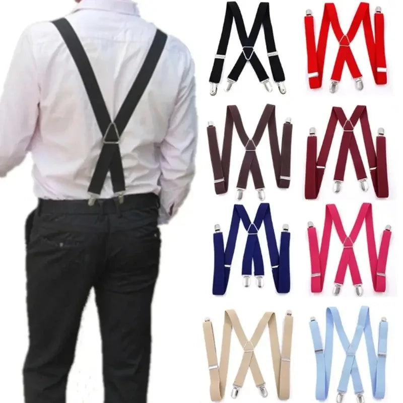 Adjustable Elastic Suspenders Set for Adults And Kids - Unisex Braces for Children Boys & Girls Wedding Accessory Zpaxo