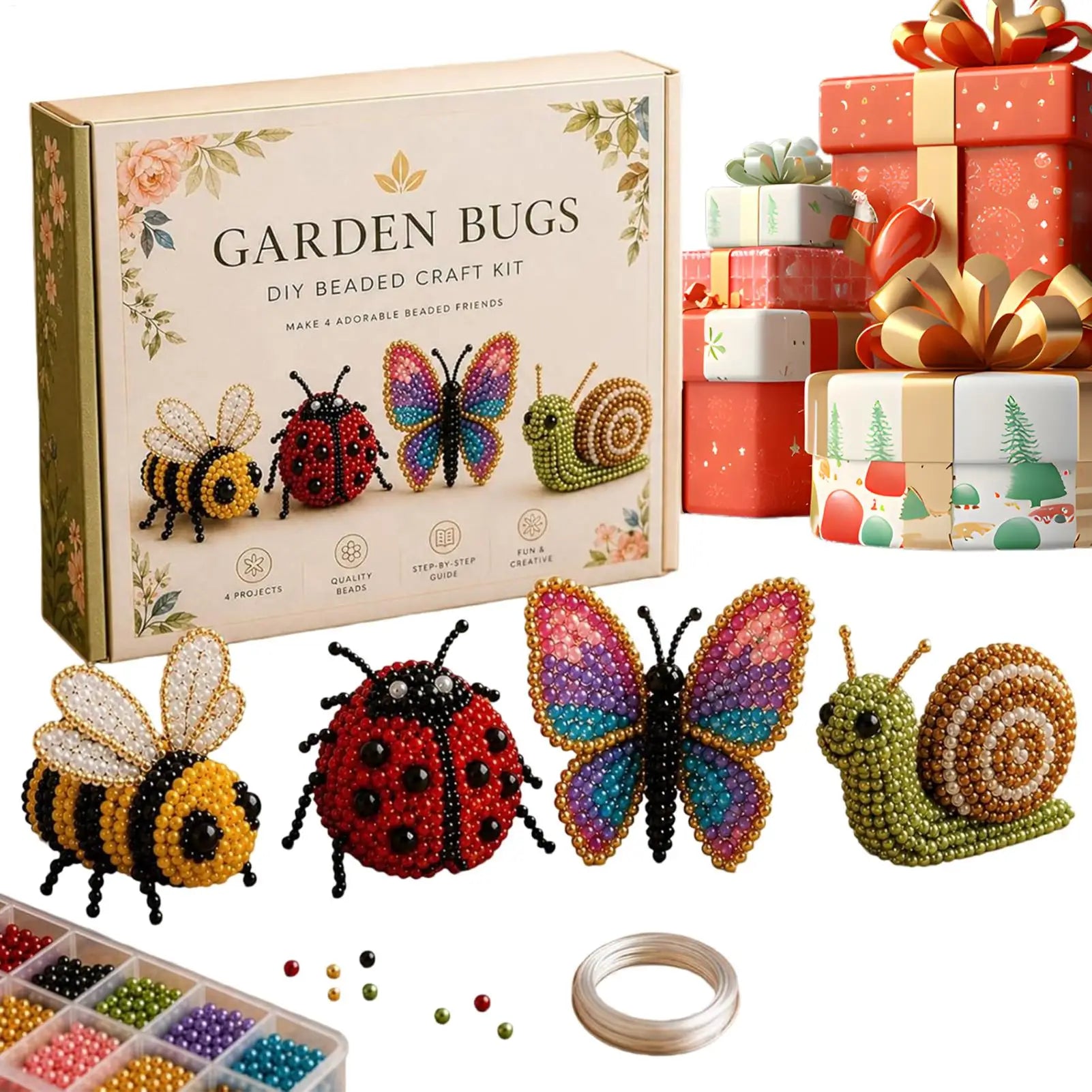 3D Beaded Animal Craft Mini Bead DIY 4 Educational Toy Instruction