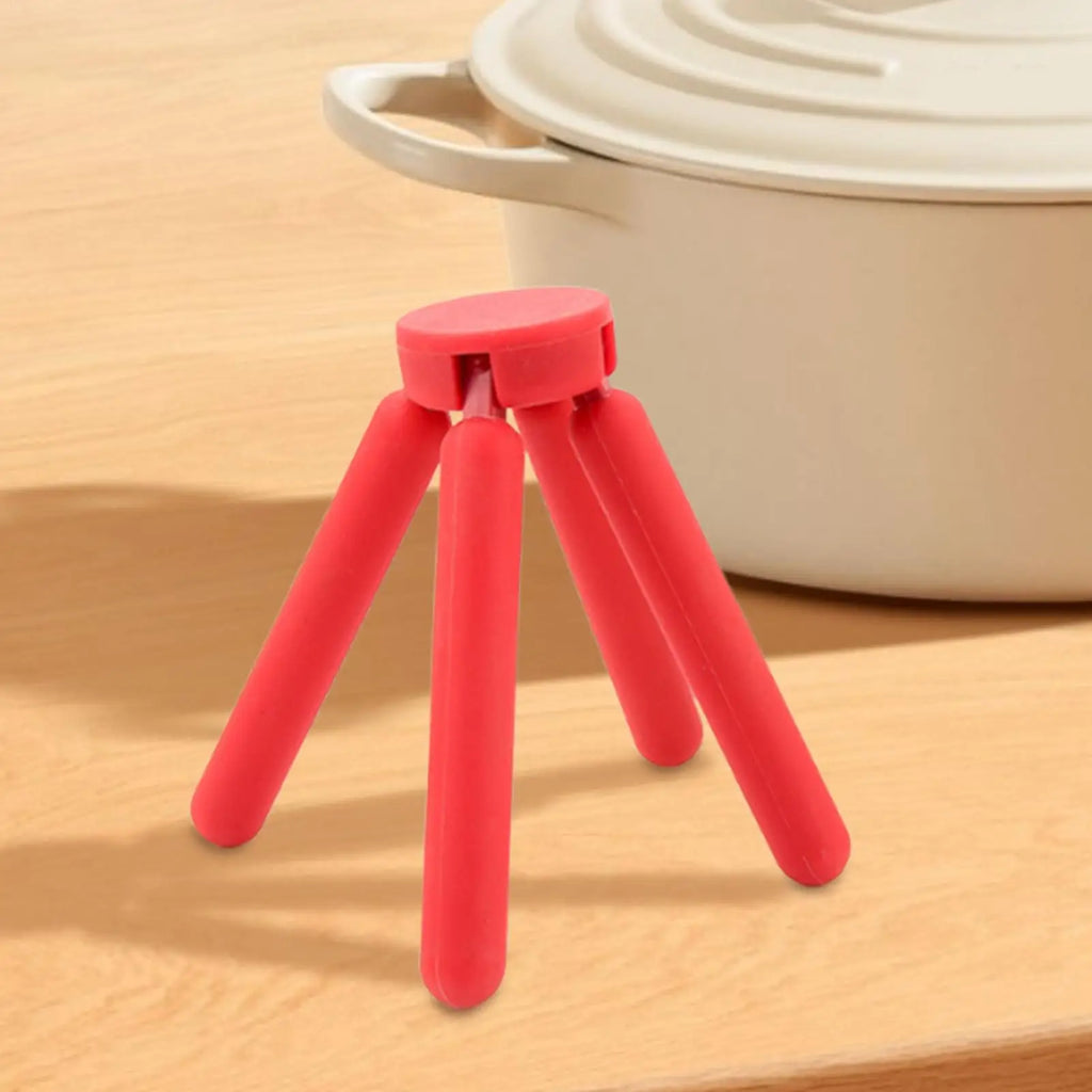 Silicone Trivet Heat-resistant Cross Pan Holder Folding Pot Kitchen